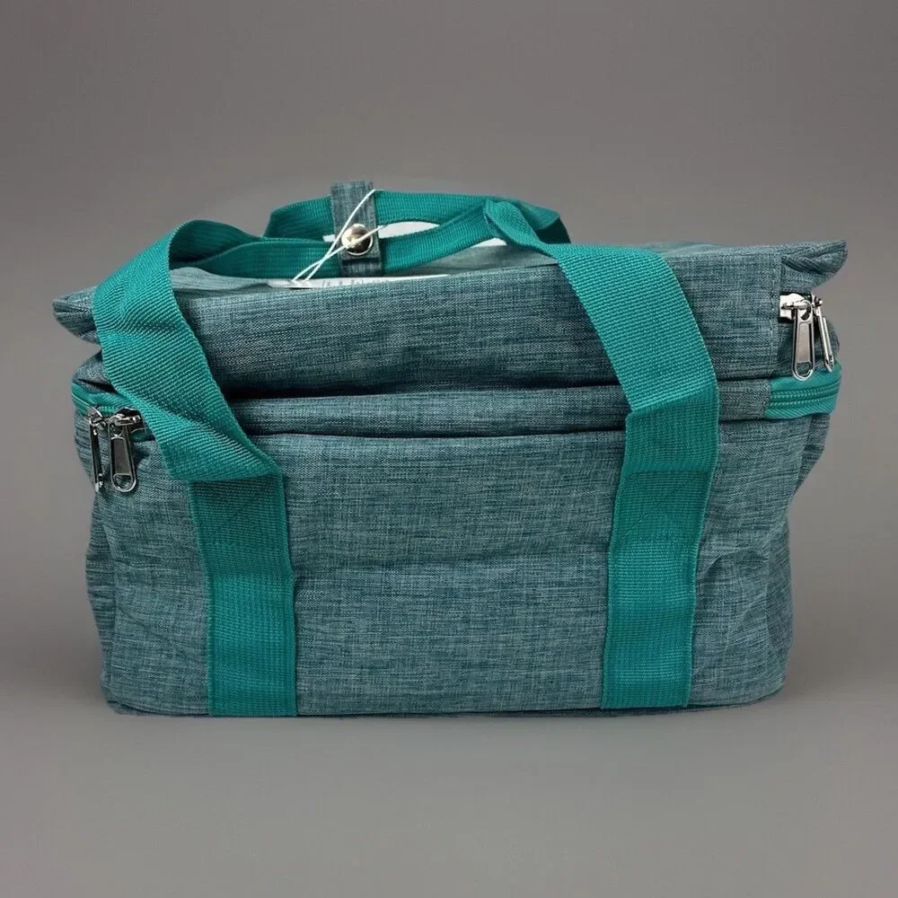 SINGER Sewing Accessories Organizer (Bag Only) – Double Layer Portable Teal